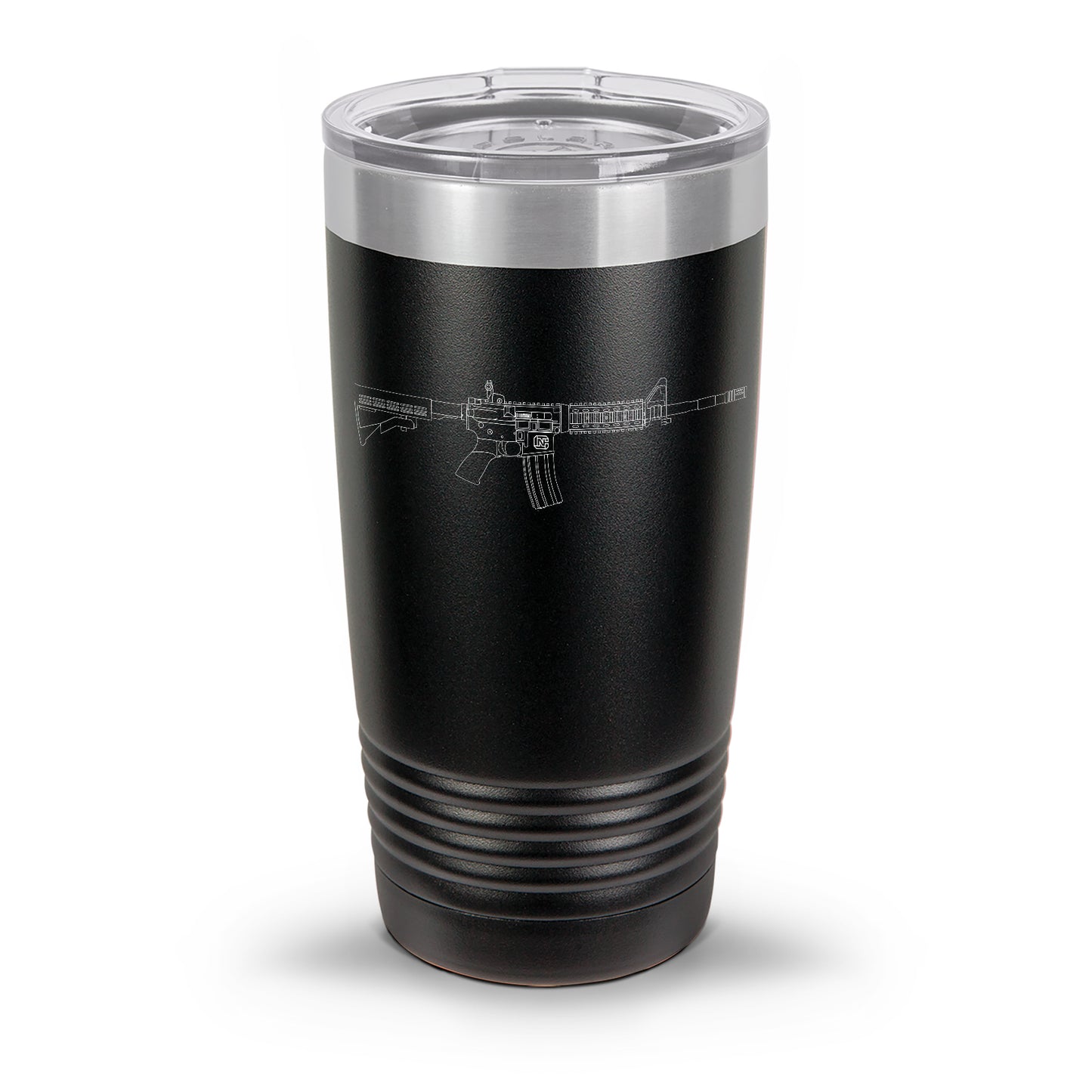 AR-15 Detailed Outline | Laser Etched Tumbler