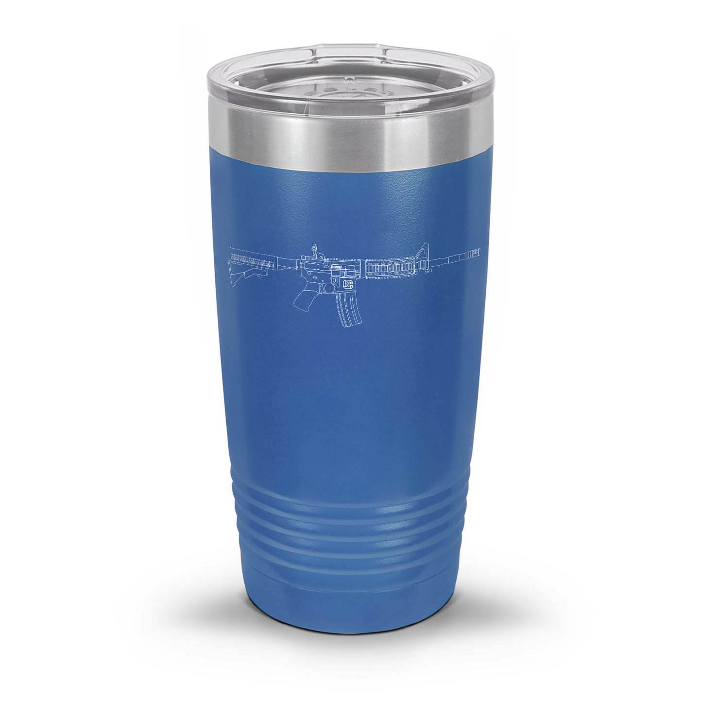 AR-15 Detailed Outline | Laser Etched Tumbler