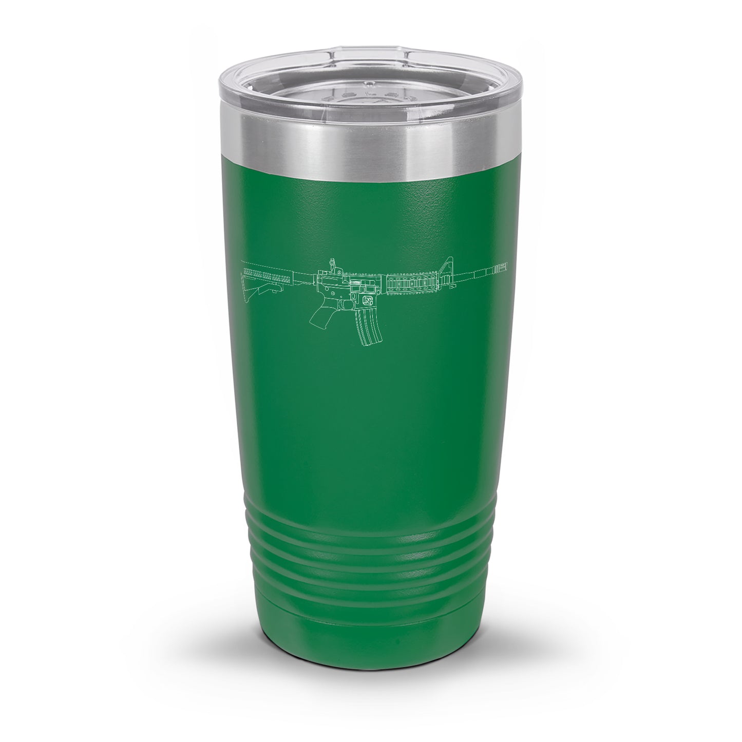 AR-15 Detailed Outline | Laser Etched Tumbler