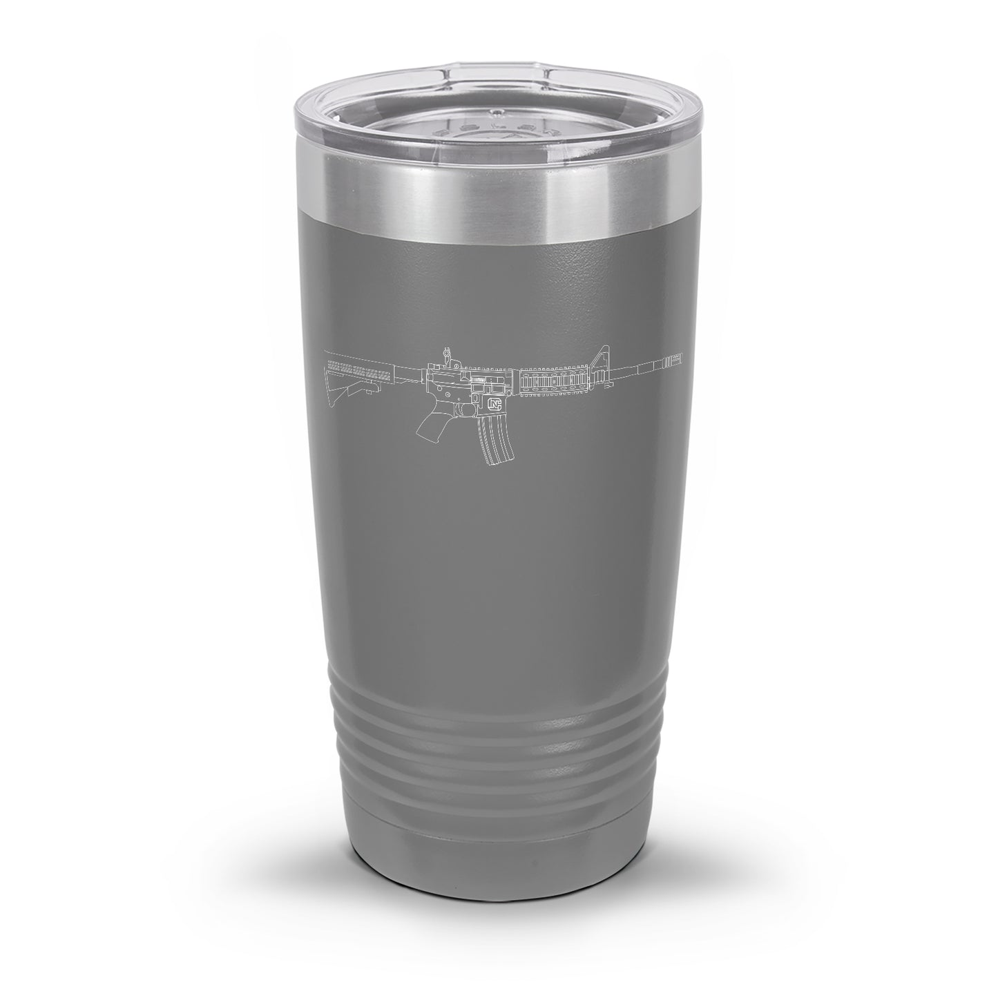 AR-15 Detailed Outline | Laser Etched Tumbler