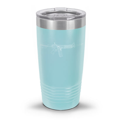 AR-15 Detailed Outline | Laser Etched Tumbler