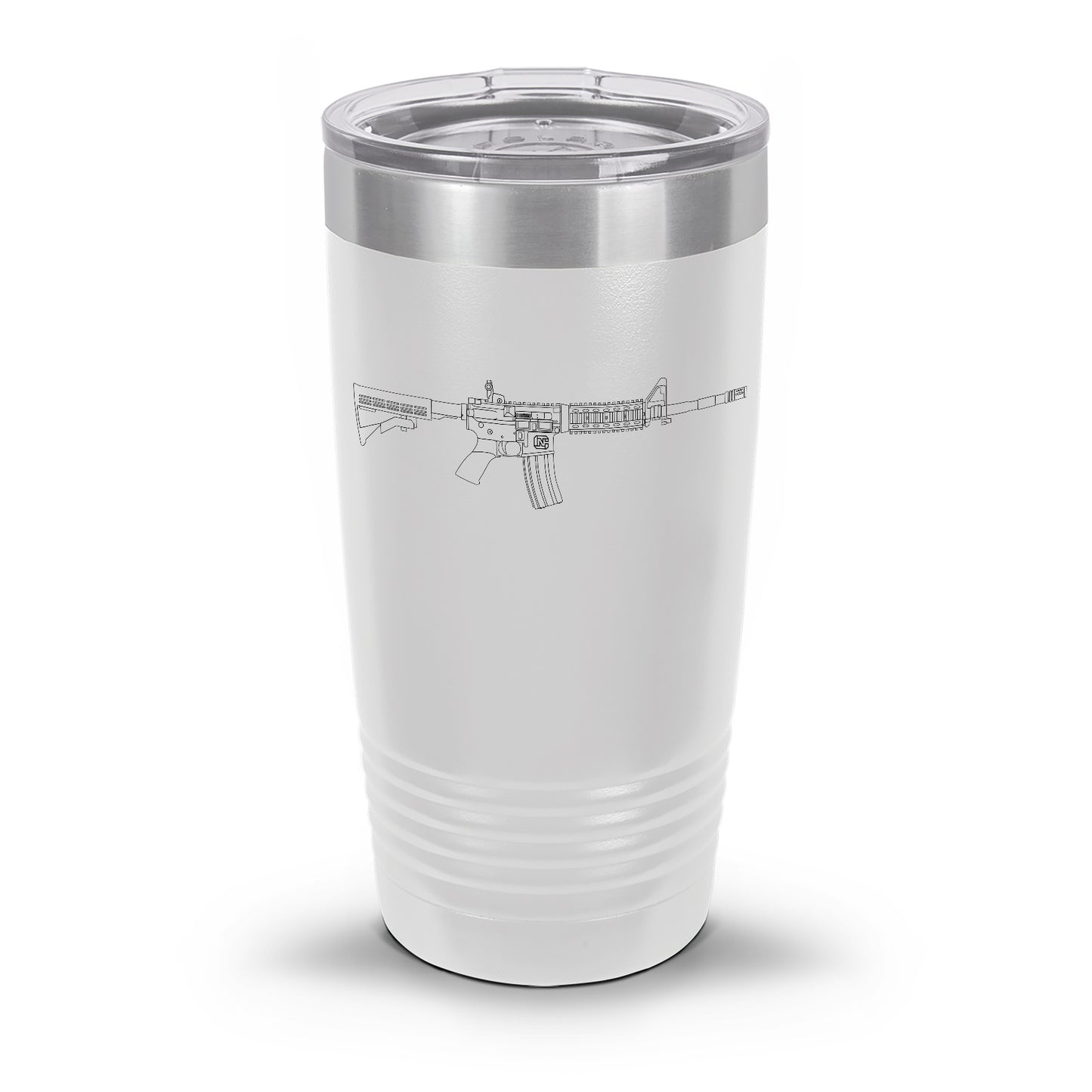 AR-15 Detailed Outline | Laser Etched Tumbler