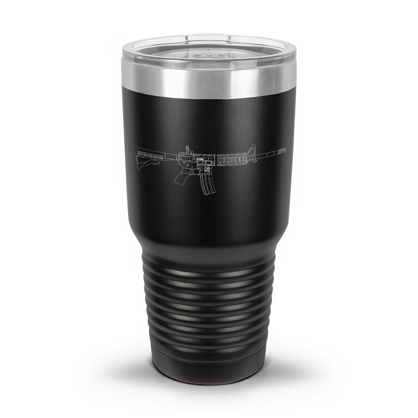 AR-15 Detailed Outline | Laser Etched Tumbler