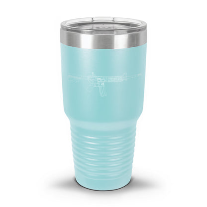 AR-15 Detailed Outline | Laser Etched Tumbler