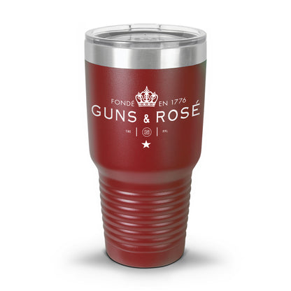 Guns & RosÉ Coated Laser Etched 30oz/20oz Tumbler