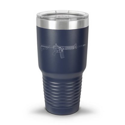 AR-15 Detailed Outline | Laser Etched Tumbler