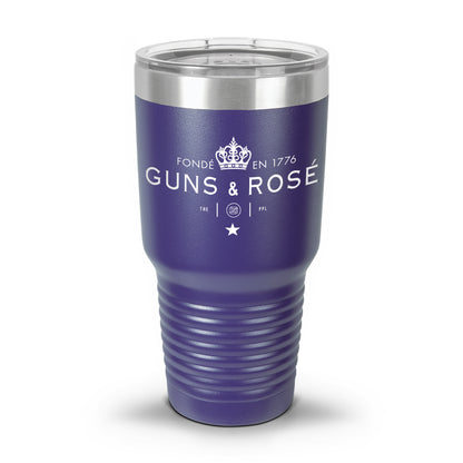 Guns & RosÉ Coated Laser Etched 30oz/20oz Tumbler