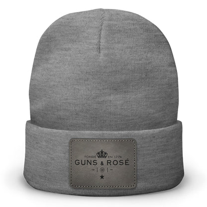 Guns & RosÉ Leather Patch Beanie