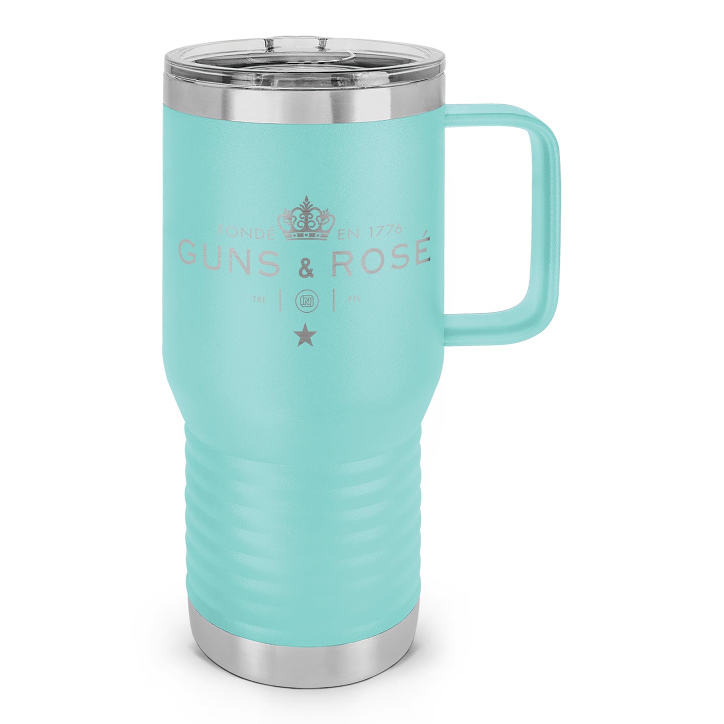 Guns & RosÉ Laser Etched 20oz Travel Mug