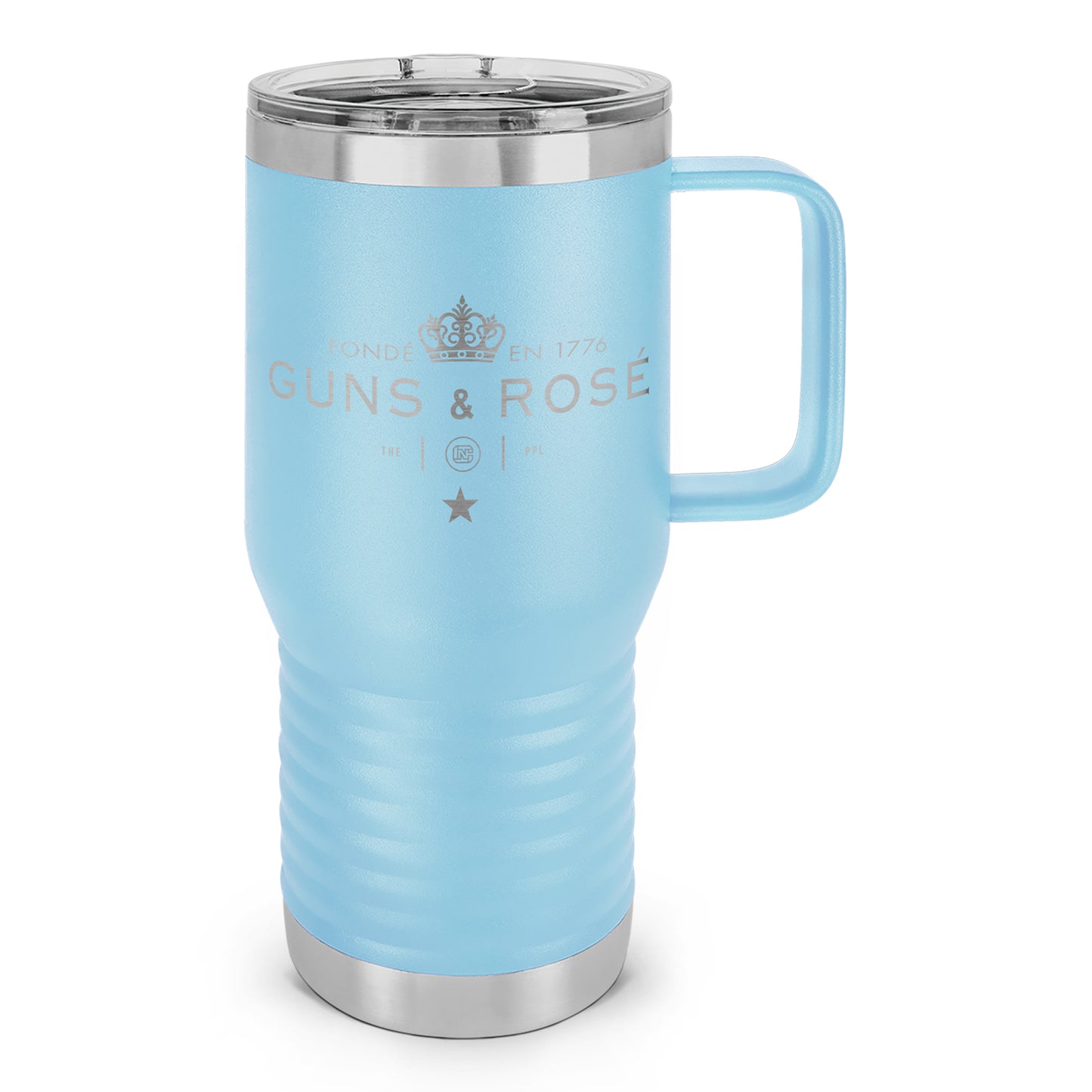 Guns & RosÉ Laser Etched 20oz Travel Mug