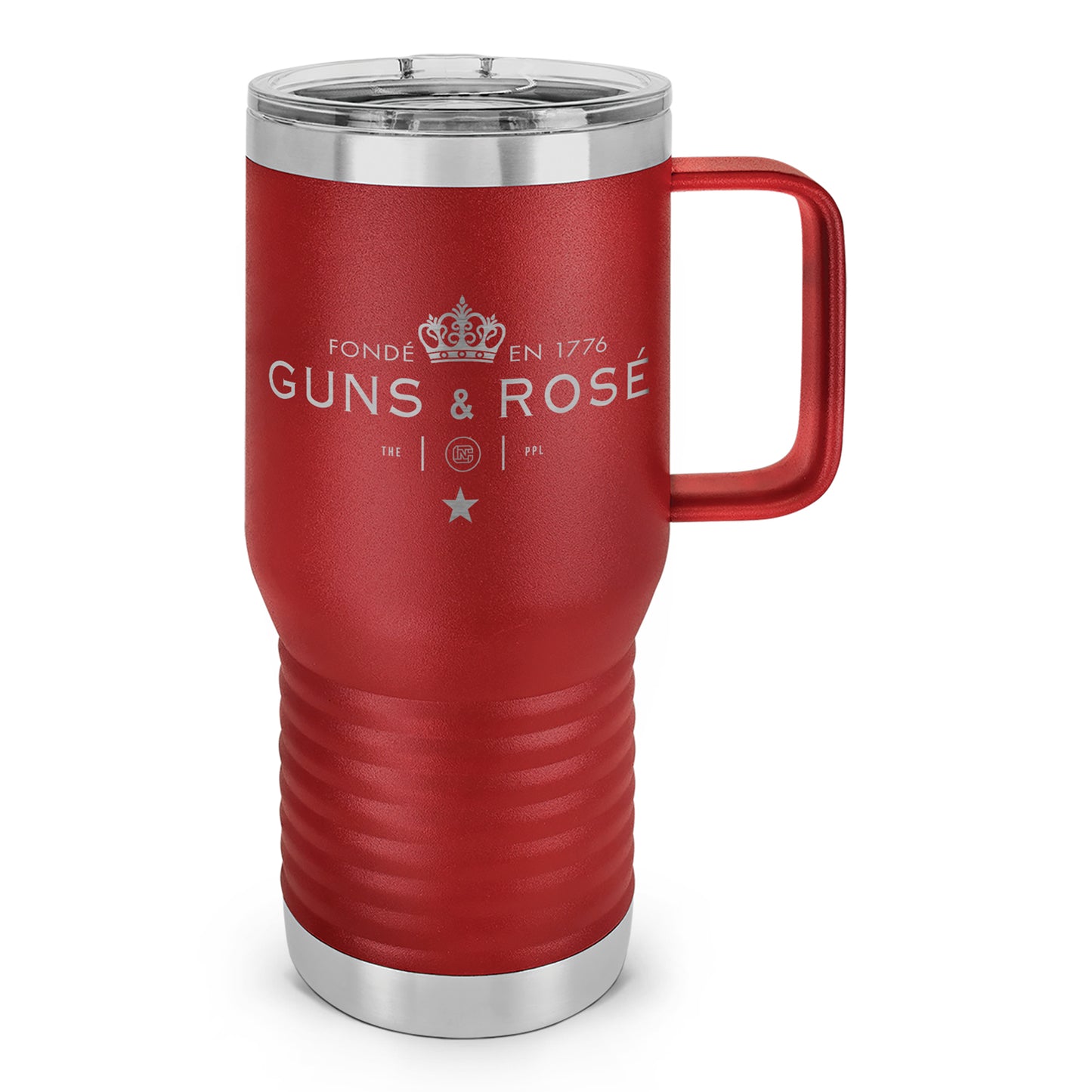 Guns & RosÉ Laser Etched 20oz Travel Mug