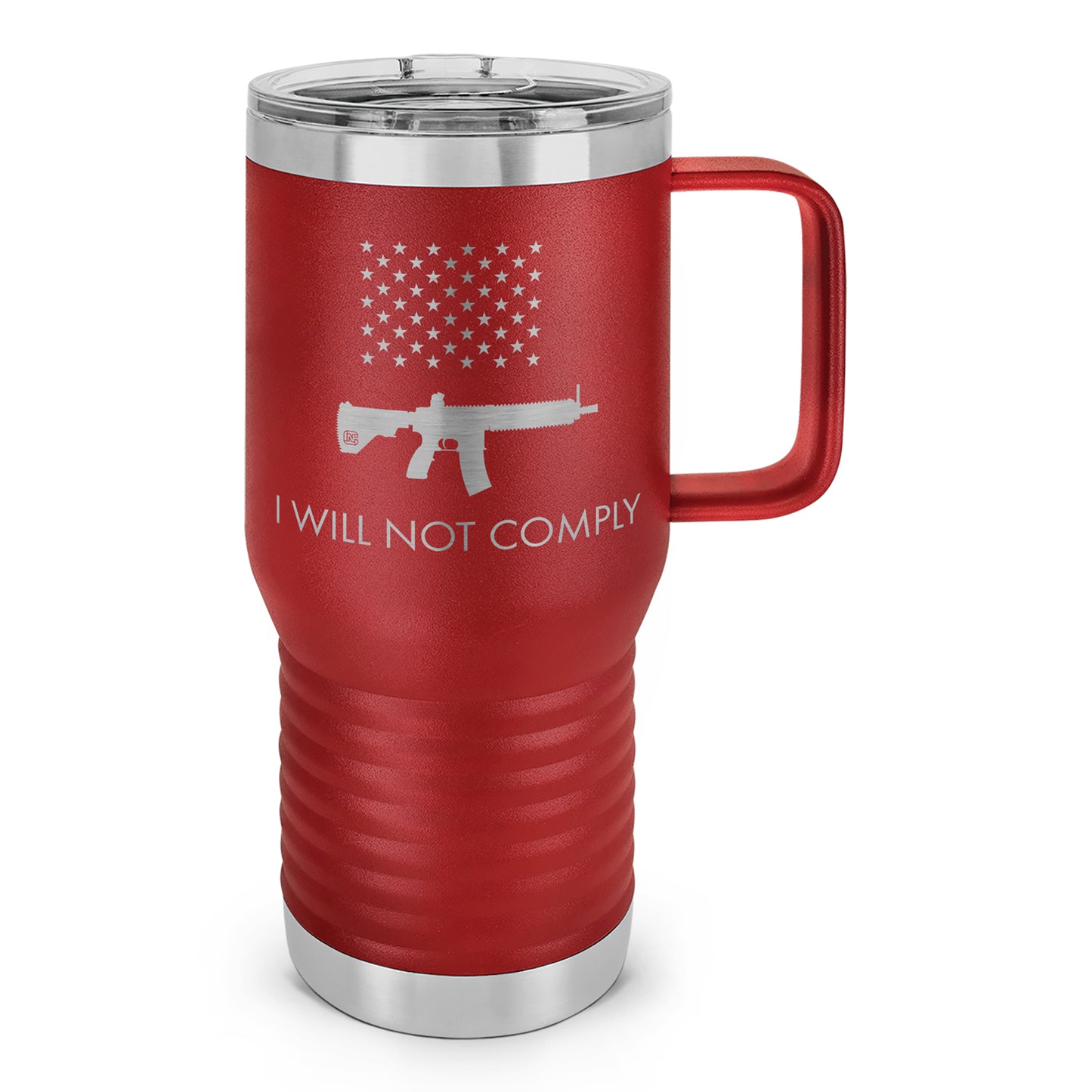 I Will Not Comply Laser Etched 20oz Travel Mug