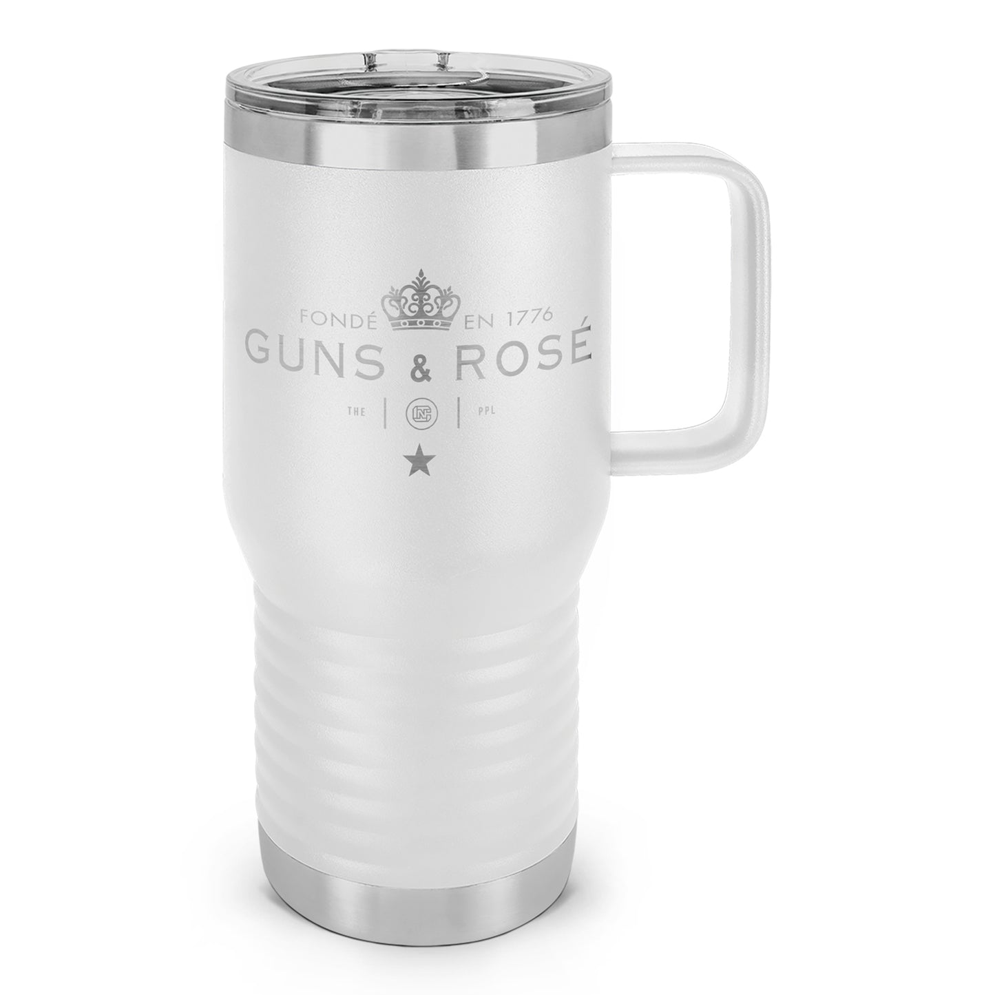 Guns & RosÉ Laser Etched 20oz Travel Mug