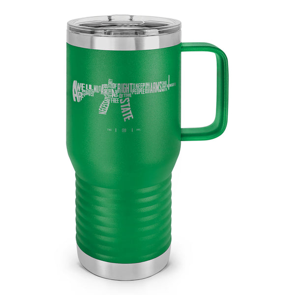 AR-15's Are Protected By The 2A Laser Etched 20oz Travel Mug