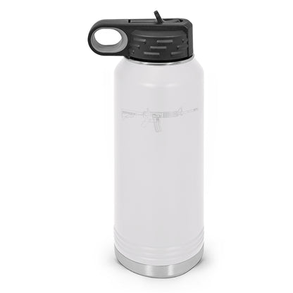 AR-15 Detailed Outline Double Wall Insulated Water Bottle