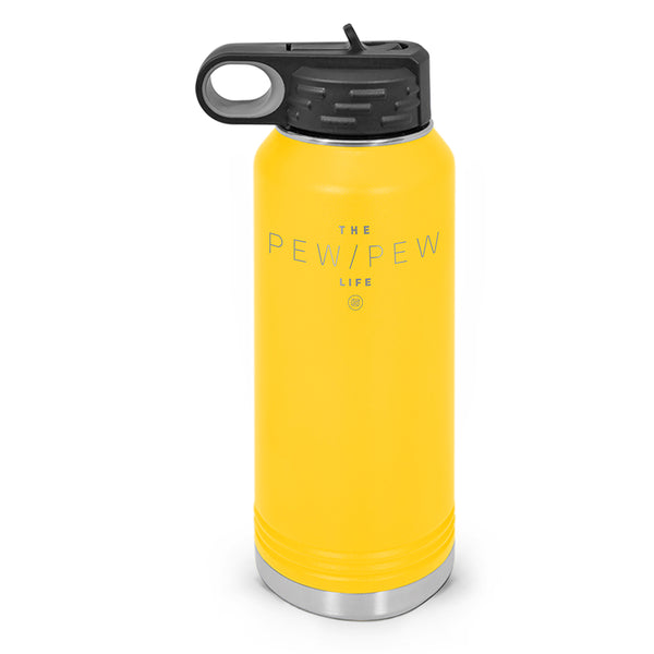 The Pew Pew Life Double Wall Insulated Water Bottle