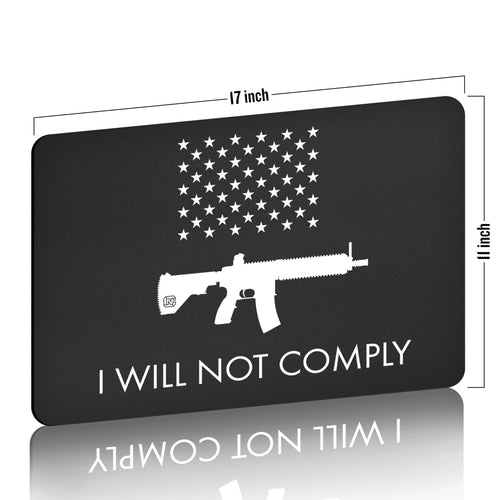 "I Will Not Comply" Embroidered Hat With AK47/AR15 Design – Adjustable Cap