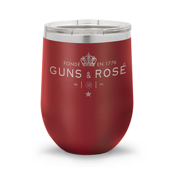Guns & RosÉ | 12oz Stemless Wine Cup