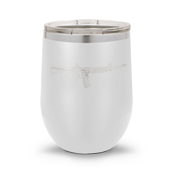 AR-15 Detailed Outline | 12oz Stemless Wine Cup