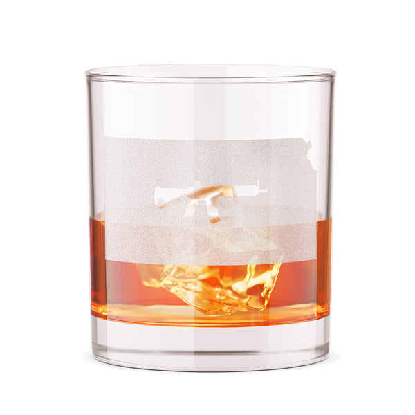 Keep Kansas Tactical 12oz Whiskey Glass