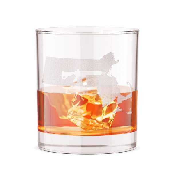 Keep Massachusetts Tactical 12oz Whiskey Glass