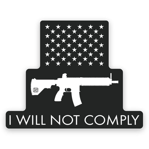 I Will Not Comply Sticker