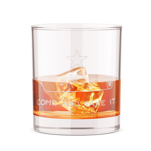 Come And Take It 12oz Whiskey Glass