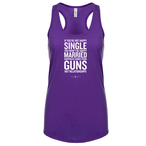 Happiness Comes From Guns Women's Tank