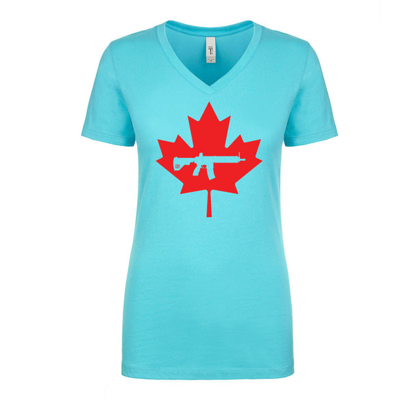 Keep Canada Tactical Maple Leaf Women's V Neck