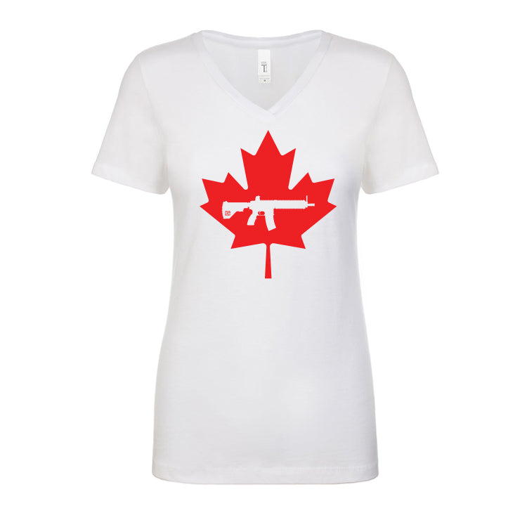 Keep Canada Tactical Maple Leaf Women's V Neck