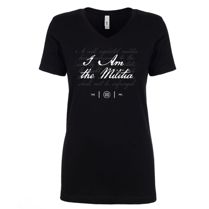 I Am the Militia Women's V Neck