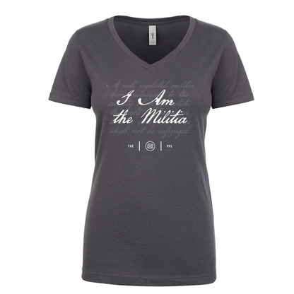 I Am the Militia Women's V Neck