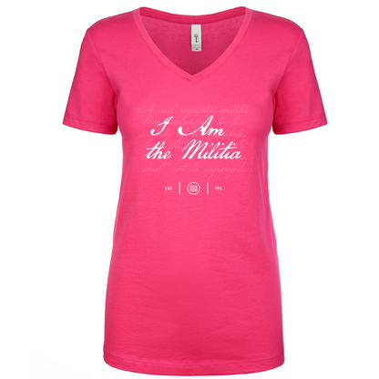 I Am the Militia Women's V Neck